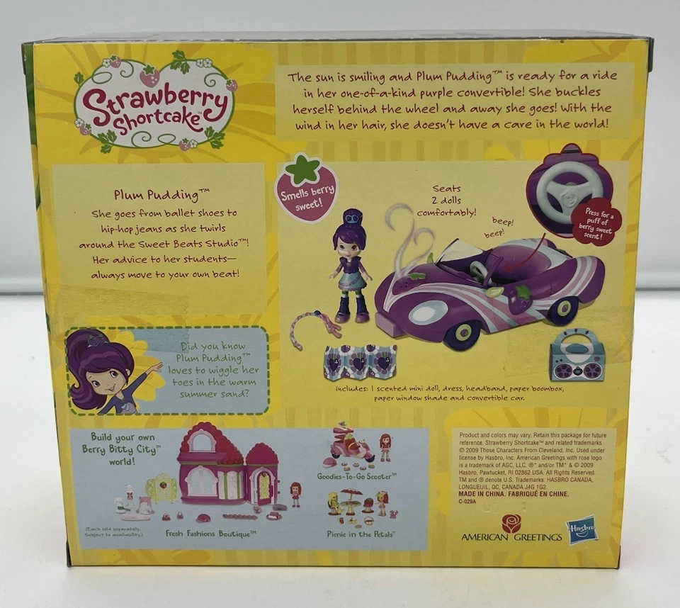 NOVO Morango Shortcake Berry Sweet Conversível 2009 Hasbro Boneca de Brinquedo - Imagem 2 de 4