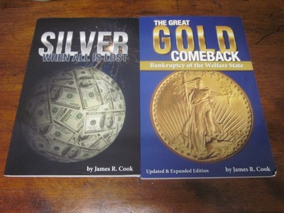 Lot of 2 The Great Gold Comeback and Silver When All is Lost Books by James Cook