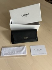 NEW Authentic CELINE Black Leather Glasses Soft Case Box