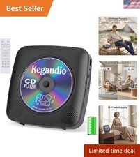 Compact Portable Bluetooth CD Player with Remote  Dual Placement Design