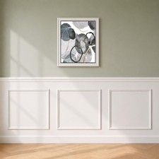 3 Set Peel and Stick Wall Molding Kit,Pre Cut Wainscoting Panels,24x24in