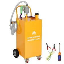 30 Gallon Fuel Diesel Oil Transfer Tank Gas Caddy with Bidirectional Siphon Pump