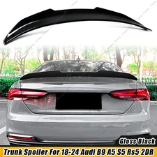 FOR 17-24 AUDI B9 A5 S5 RS5 COUPE PSM STYLE Gloss Black DUCKBILL TRUNK SPOILER