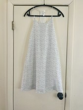 Womans Crepe Plaid Minimalist Racer Back Sheath Summer Sundress S