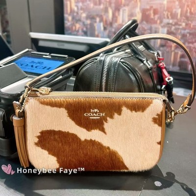 NWT Coach Nolita 19 In Haircalf With Cow Print CDW34