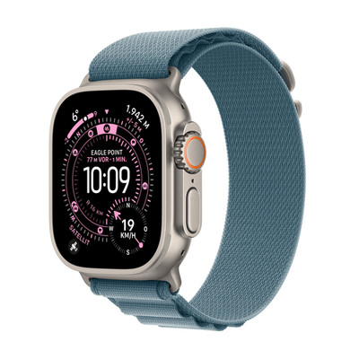 Apple Watch Ultra 3 49mm Titan Natur Alpin Loop Hellblau M OVP