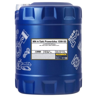 10 L Motoröl MANNOL 15W-50 4- Takt Powerbike API SM für Aprilia Cectek/Herkules