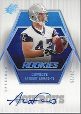 2006 SPx Spectrum #164 Anthony Fasano Auto /25 - FB