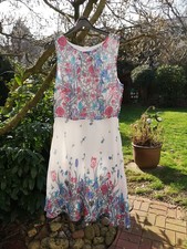 Sommerliches Kleid, Fever London, Gr. EU 38, Weiss/bunt