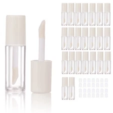 26 PCS 0.8ml White Empty Mini Lip Gloss Tubes for DIY Sample Sack Lip Oil