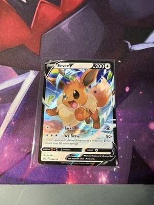 rare colorless cards Pokémon TCG Eevee v Ultra Rare Colorless Holo Crown Zenith Card #108/159