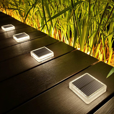 Solar Deck Lights, 4 Pack 30LM LED Dock Lights Natural White 4000K, Outdoor Sola