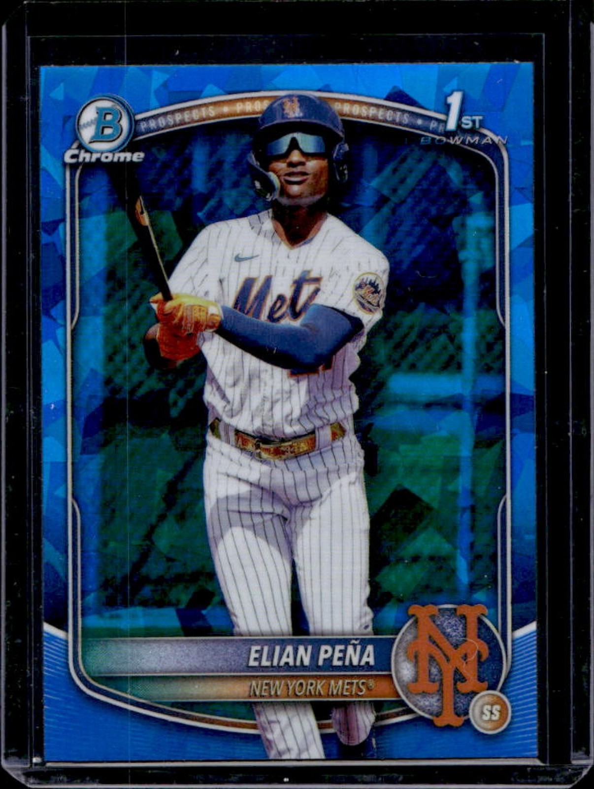 2025 Bowman Chrome Sapphire Elian Pena 1st Prospect #BCP-155 Mets