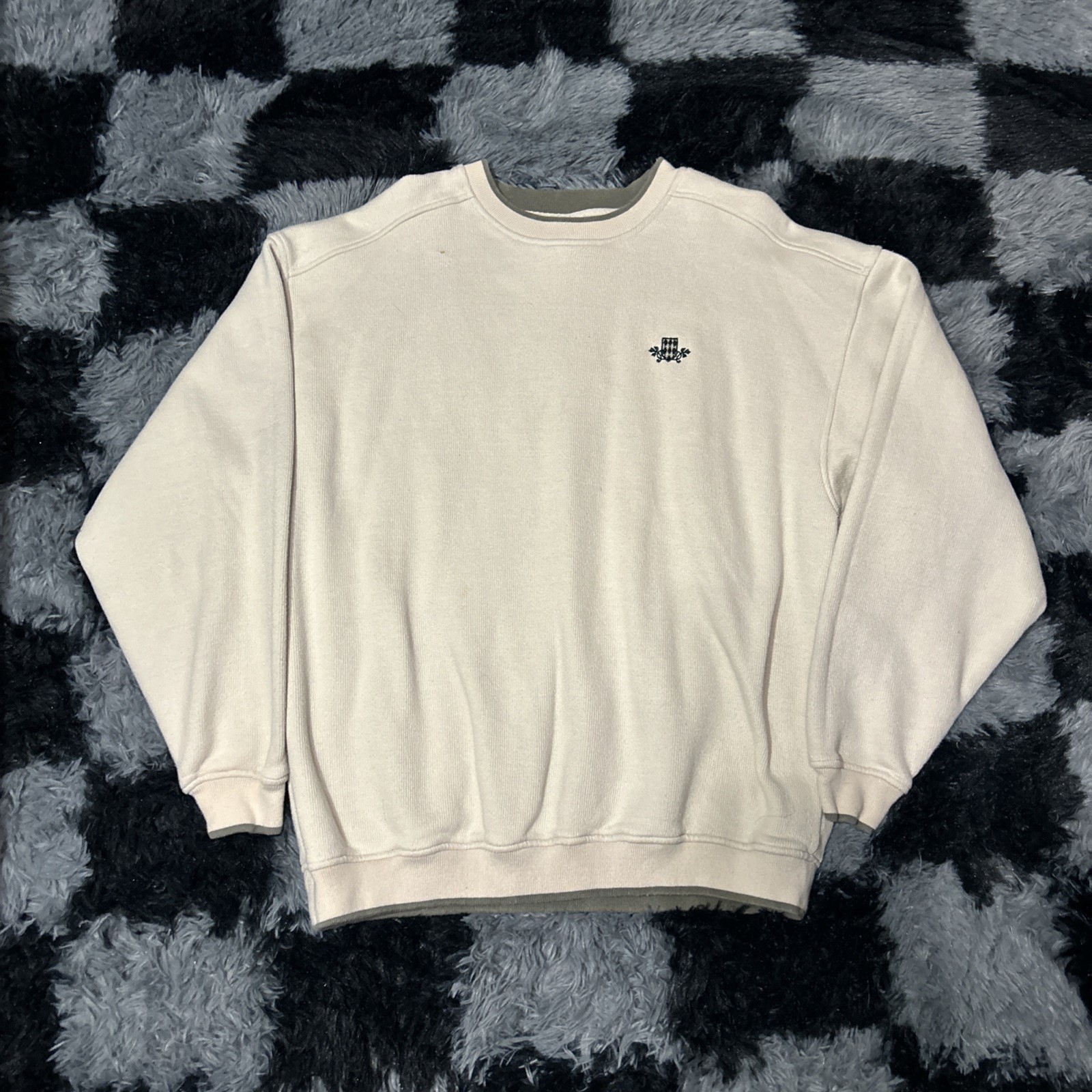 Vintage Gear For Sports Cream Off-White Pullover Long Sleeve Sweatshirt Large L