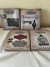 Sizzix Tim Holtz Alterations FOUR Misc Birdcage, Keys, Shapes
