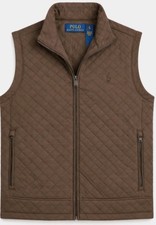 Polo Ralph Lauren Men s Large Quilted Nutmeg Brown Full Zip Vest