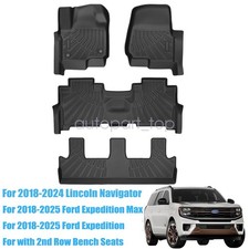 3d Floor Mats Liner Fits 2018-2025 Ford Expedition Max Lincoln Navigator Tpe 4x