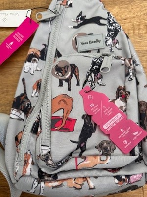 Vera Bradley ReActive Mini Sling Backpack Best in Show Puppy Dog Print RARE Vera Bradley Reactive Mini Sling Backpack Best In Show Dog B  main image 2
