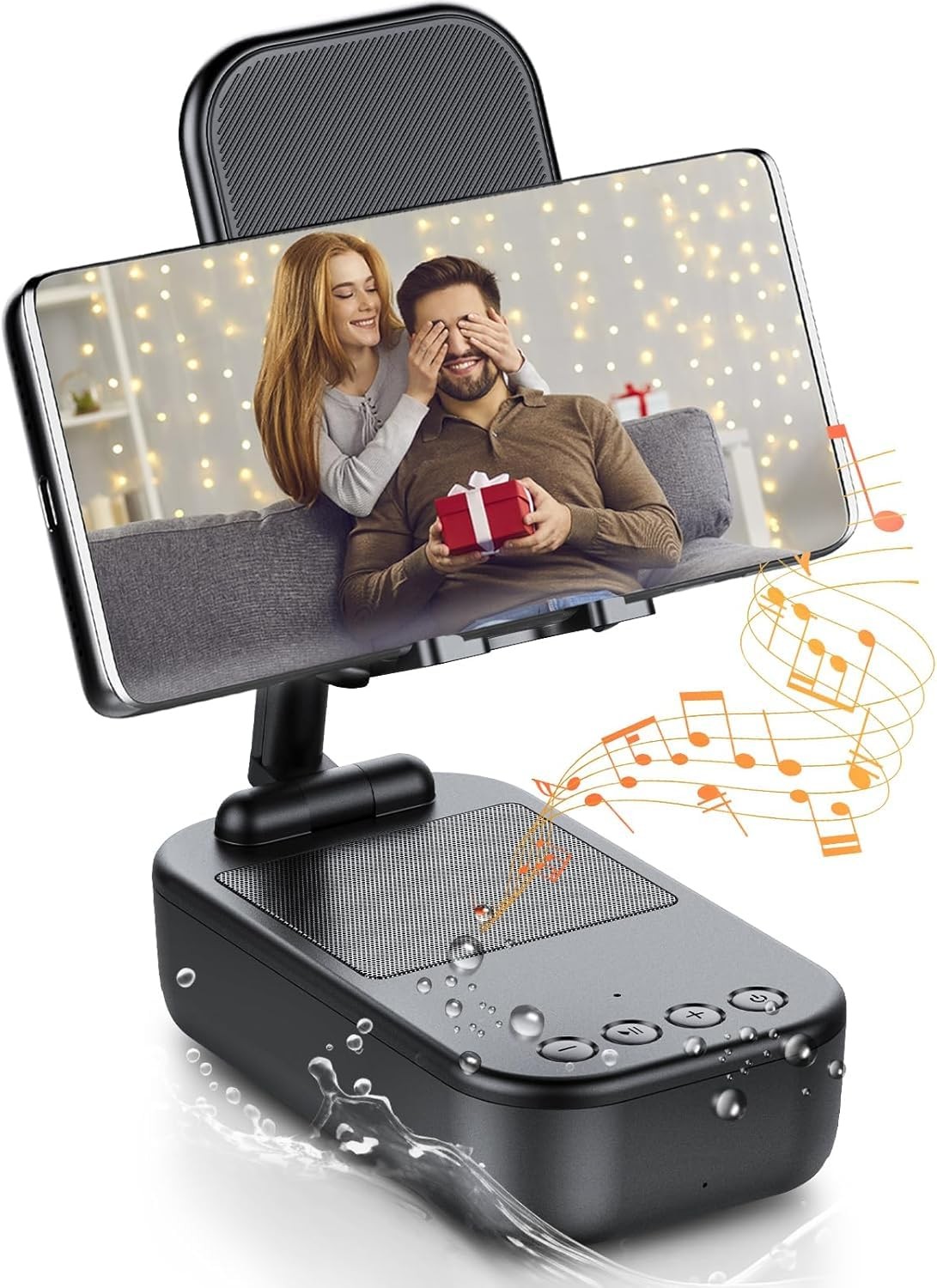 Enceinte Bluetooth sans fil universelle et support ajustable smartphone