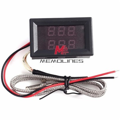 DC4-28 VDual LED K-type Thermometer  Thermocouples Temperature With Probe Tester