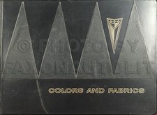 1962 Pontiac Colors and Fabrics Dealer Album Upholstery Swatches and Paint Chips