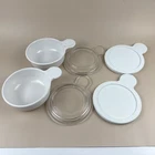 2-Corning Ware P-150-B Grab-It Bowls with Pyrex P-150 Glass Lids & Storage Lids