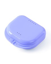 Retainer Case with Vent Holes, Mouth Guard Case Dental Storage Container Purple