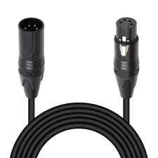 4-Pin XLR to XLR Extension Patch Cable 9.8 Feet for Speaker Microphone