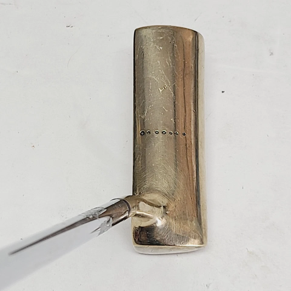 Spalding Elite 1 Putter RH 35" Spalding Elite Shaft Gold Head Wood Insert Nice - Image 3 of 4