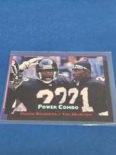 1993 Pro Set Power Combos #4 Deion Sanders / Tim McKyer Falcons FOOTBALL Card 4L