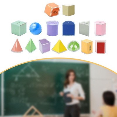 Geometric Shapes Blocks 3D Geometric Solids Transparent Teaching Tool Pattern