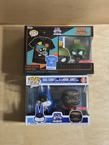 Funko Pop Space Jam Target Exclus Marvin Tee L & Bugs Batman LeBron Robin 2-Pack