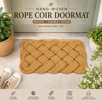 Coir Door Mat Heavy Duty Natural Rope Outdoor Indoor Entrance Floor Mat UK