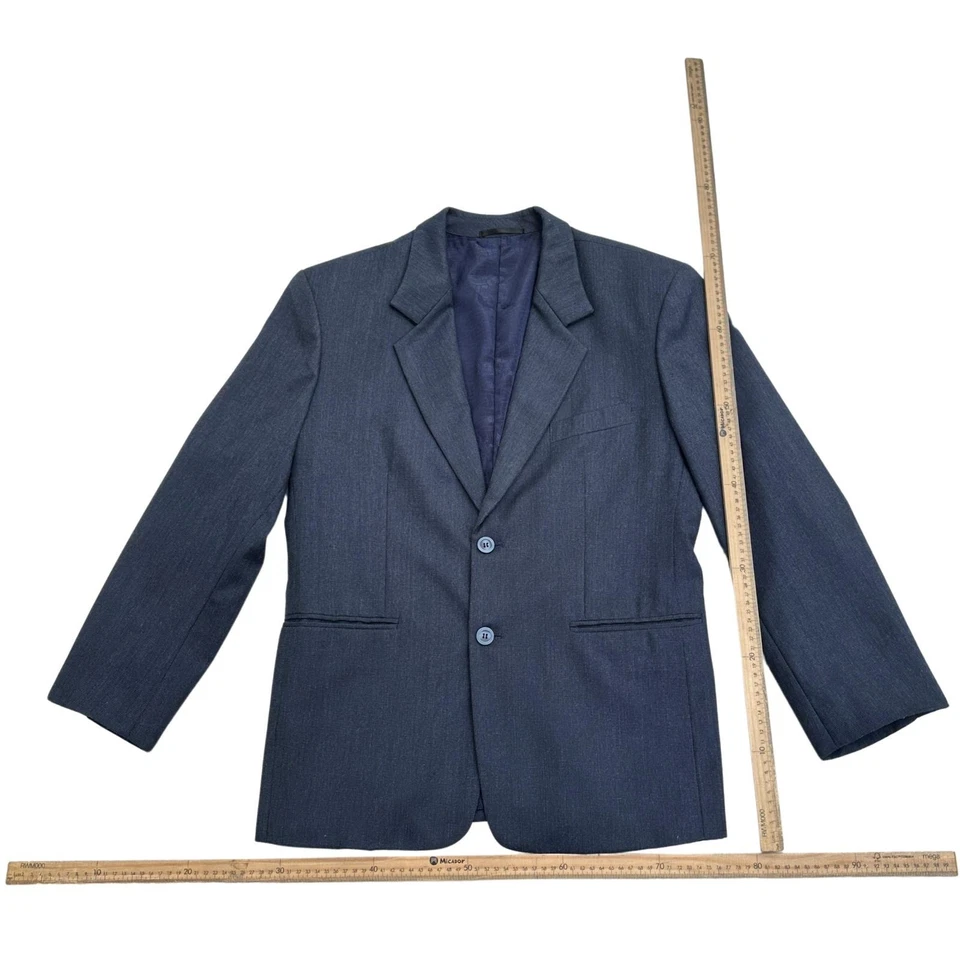 Giorgio Armani Blazer Mens 42R Charcoal Wool Blend Jacket 2 Button Italy - image 2 of 4