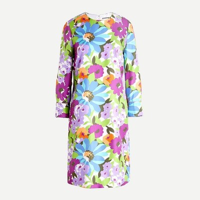 NWT J.Crew Collection Shift Dress in Signature Floral-Print Silk Twill 2