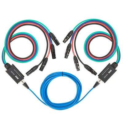 LyxPro Multi Network Breakout for Stage and Pair - 300 Feet Ethercon, Black