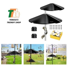 Squirrel Baffle for Bird Feeder Pole, 19.5” Oversized Baffle, Squirrel Defend...