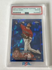 Nolan Jones 2023 Topps Chrome Sapphire Edition Rookie Card #129 PSA 10 Gem Mint