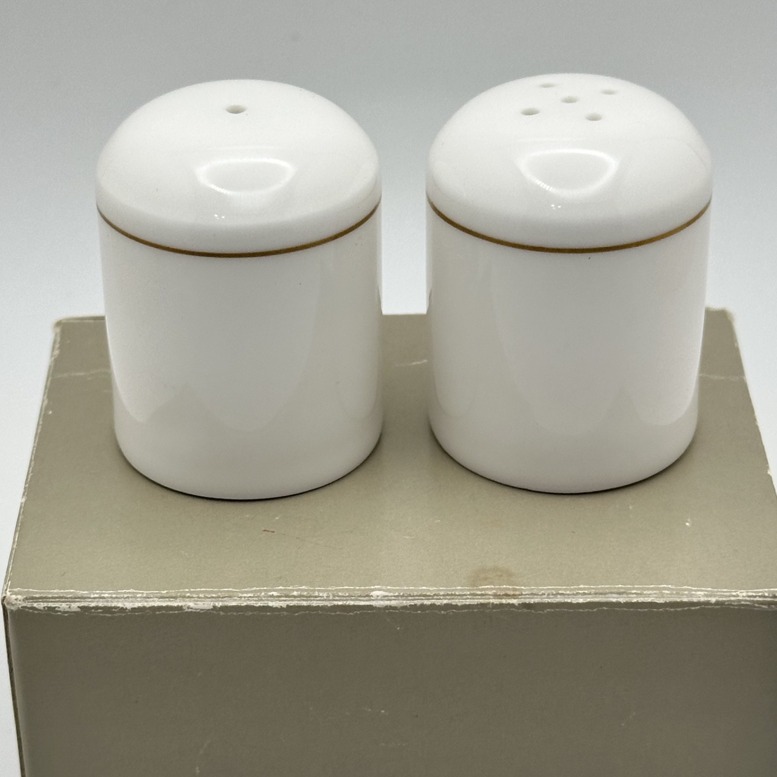 Singapore Airlines First Class Salt Pepper Narumi Bone China Gold Logo