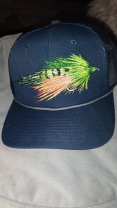 Fire Tiger Streamer Fly Fishing Mesh Back Rope Cap