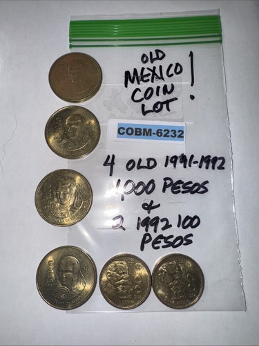 Old Mexico Pesos Lot 1991-1992 1,000 Pesos and More COBM-6232 - Picture 2 of 17