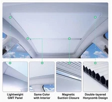Full Shade Tesla Model Y Retractable Gray For Glass Roof Otrifowd