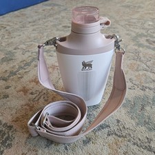 Stanley 23 oz Cross Bottle Cantina Strap Pink Rose Quartz EUC Cantene