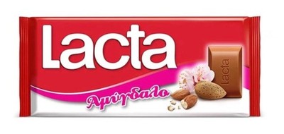 Lacta Milk Chocolate with Almonds, 85g