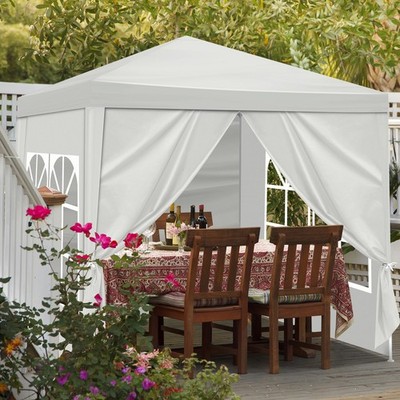 6.5'x6.5' Canopy Party Wedding Tent Gazebo Pavilion Cater Event With 4 walls