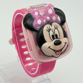 Girl's DISNEY Junior VTech Minnie Mouse Flip Top Digital Learning Game Watch