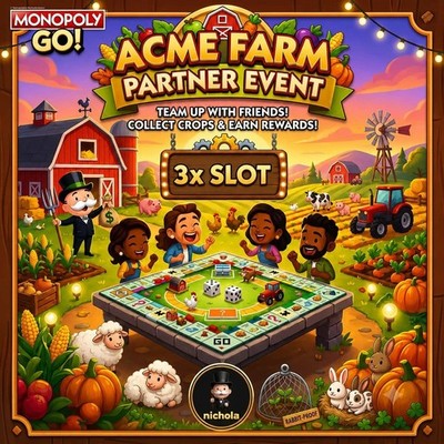3 x Slot weniger als 24 Stunden ( ACME FARM Partner Event ) Monopoly_Go!  