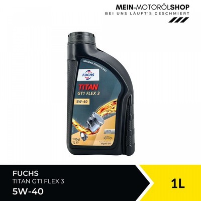 Fuchs Titan GT1 Flex 3 5W-40 BMW Mercedes Fiat ACEA C3 VW 511 00 Motoröl 1 Liter