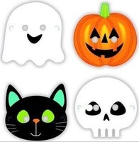 Gadget - Amscan: 8 Masks Halloween Friends Paper 16 X 23 Cm H -D- Amscan