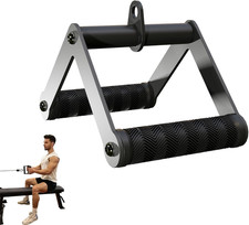 Double D Row Handle Cable Attachments for Gym, Non-Slip V Bar Attachment for Hom